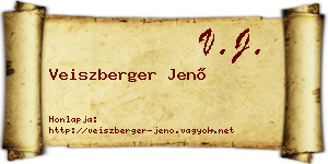 Veiszberger Jenő névjegykártya